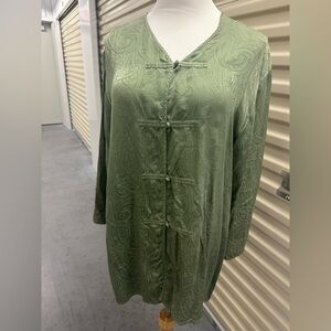 Vintage Victoria’s Secret Silk Paisley Frog Closure Pajama Dress